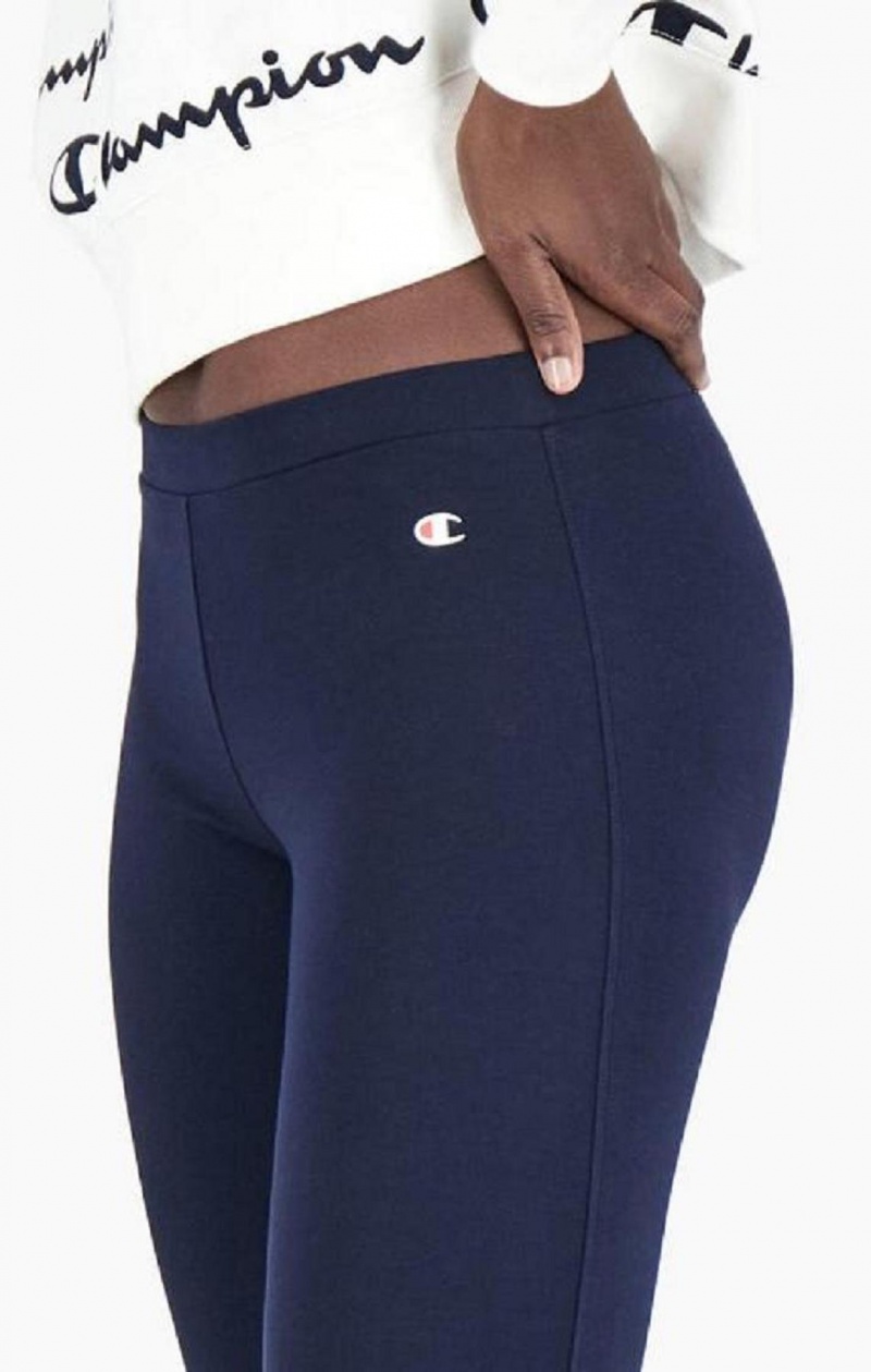 Pantalon Jogger Champion Stretch Algodon Terry Leggings Azules Oscuro | 8391-QEOIS