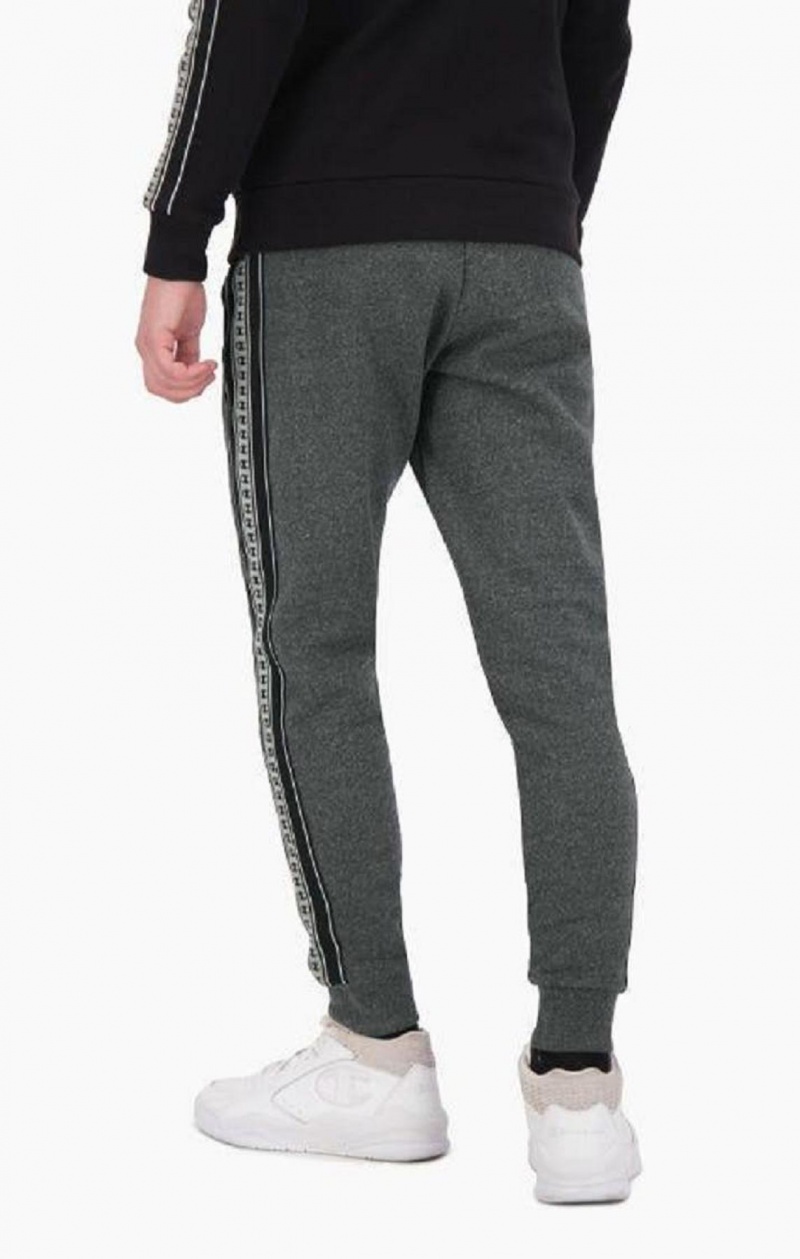 Pantalon Jogger Champion Stripe C Logo Tape Algodon Terry Joggers Gris Oscuro | 6359-KHWYL