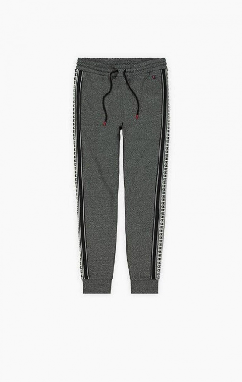 Pantalon Jogger Champion Stripe C Logo Tape Algodon Terry Joggers Gris Oscuro | 6359-KHWYL