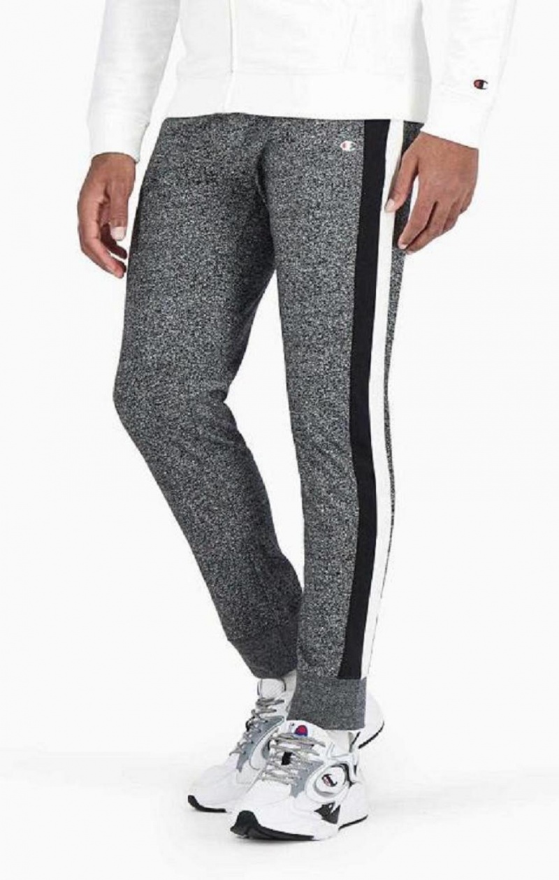 Pantalon Jogger Champion Stripe Insert Cuffed Joggers Gris Oscuro | 9623-XHWMV