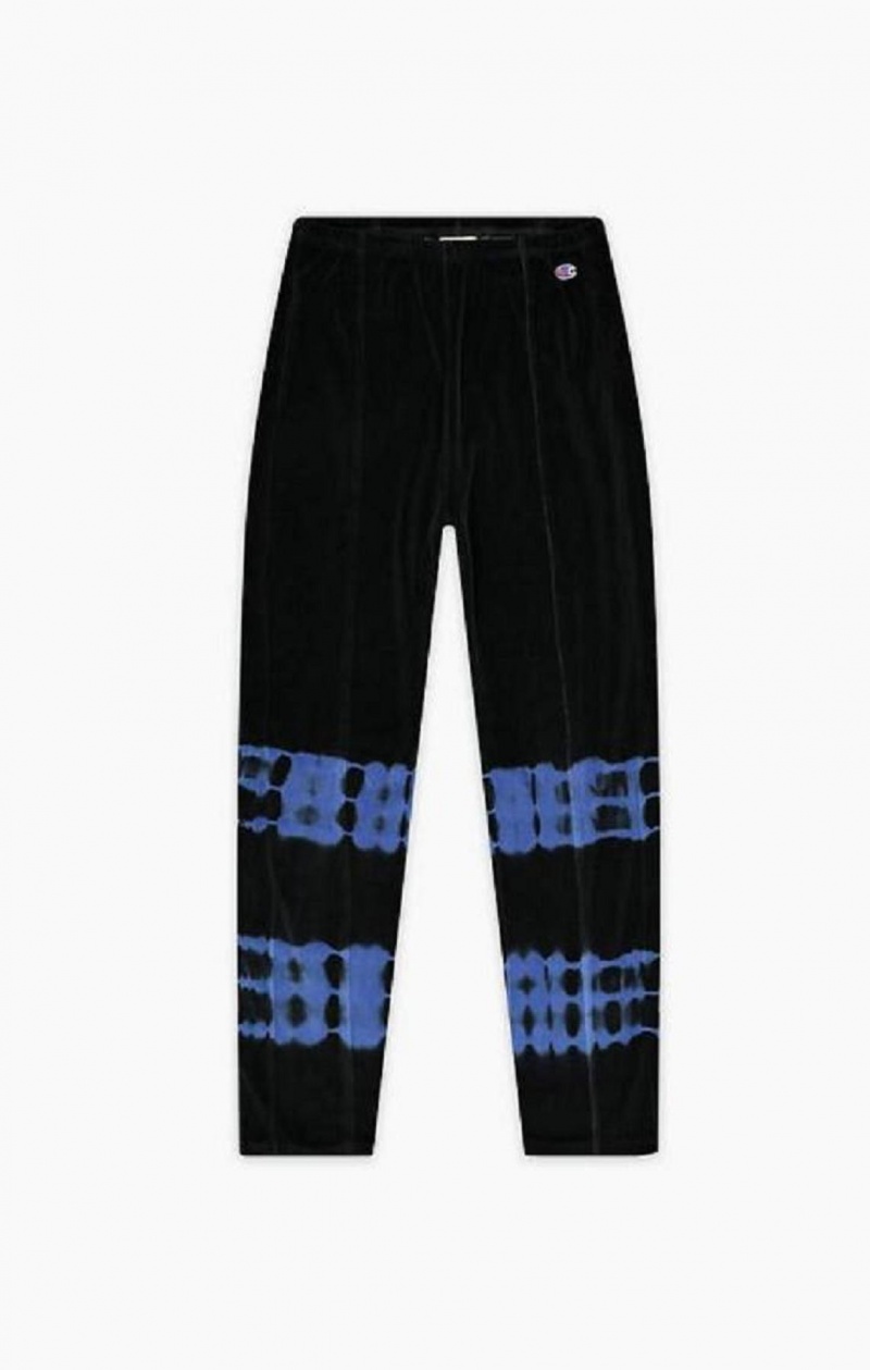 Pantalon Jogger Champion Tie Dye C Logo Velour Pista Pants Azules Oscuro | 1567-QYPNB