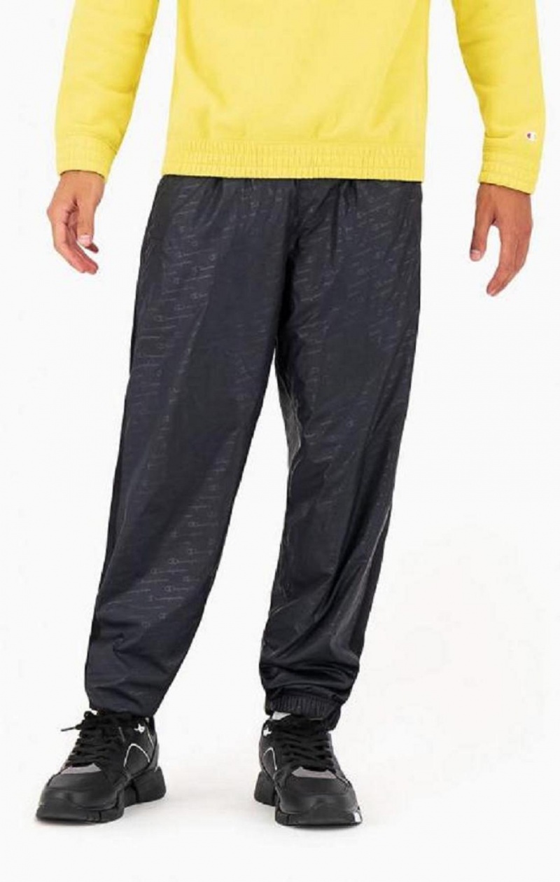 Pantalon Jogger Champion Tonal Script Logo Nylon Pista Pants Negras | 7826-TGEJB