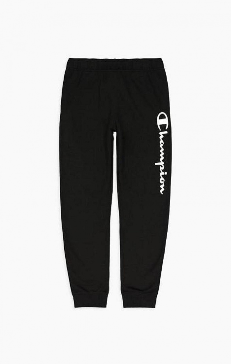 Pantalon Jogger Champion Vertical Script Logo Print Joggers Negras | 6134-BMRWF