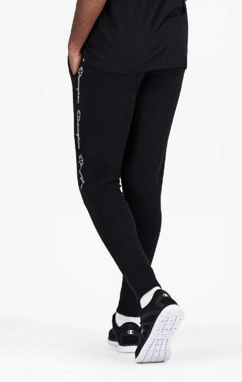 Pantalon Jogger Champion Vertical Script Logo Print Joggers Negras | 7485-XEBJQ