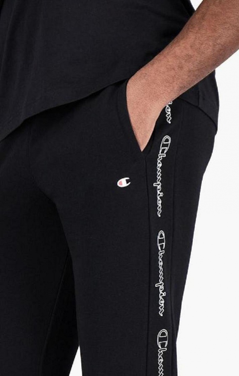 Pantalon Jogger Champion Vertical Script Logo Print Joggers Negras | 7485-XEBJQ