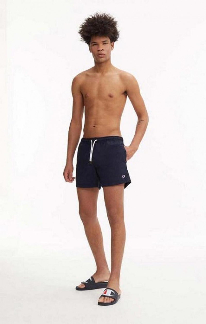 Ropa de Baño Champion Contrast Seam Detail Swim Shorts Azules Oscuro | 1853-YJBTK