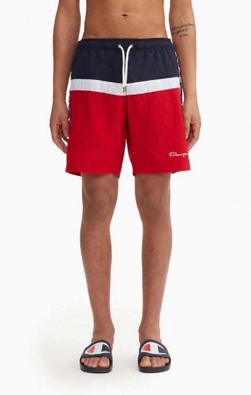 Ropa de Baño Champion Jacquard Script Logo Tape Trim Board Shorts Rojas | 7580-DGKMQ