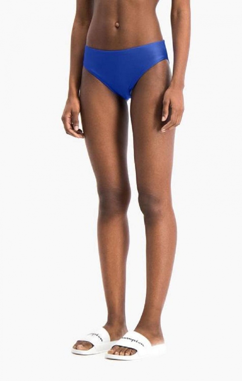 Ropa de Baño Champion Reversible C Logo High Cintura Bikini Bottoms Azules | 3790-ICYSF