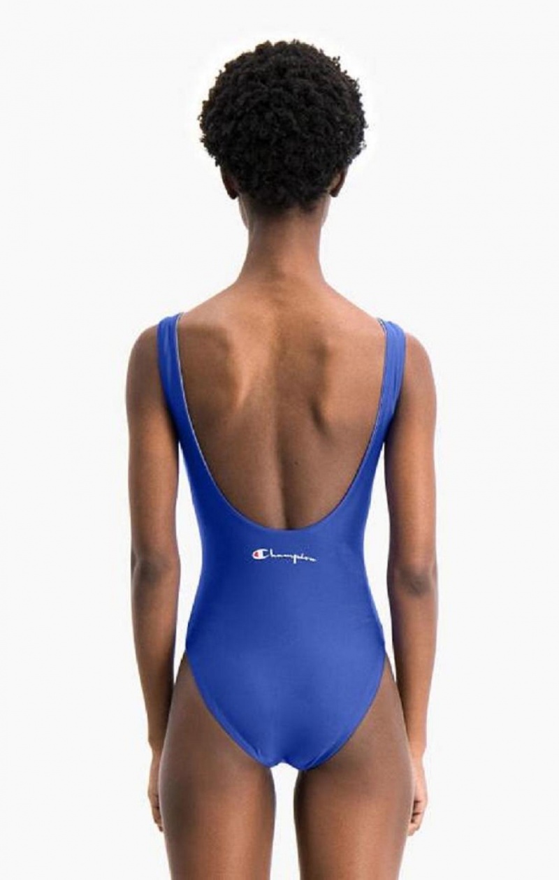 Ropa de Baño Champion Reversible Script Logo Swimsuit Azules | 1850-JWIAC