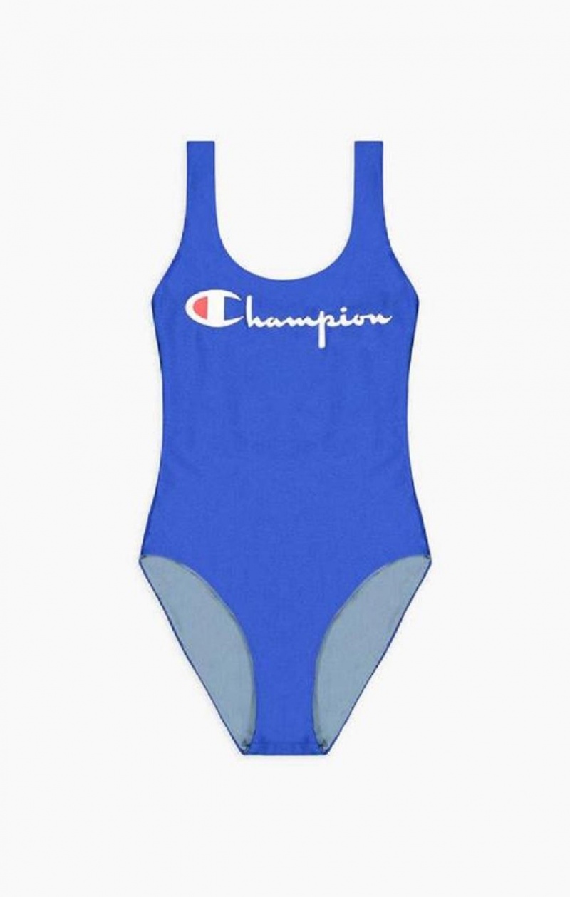 Ropa de Baño Champion Reversible Script Logo Swimsuit Azules | 1850-JWIAC