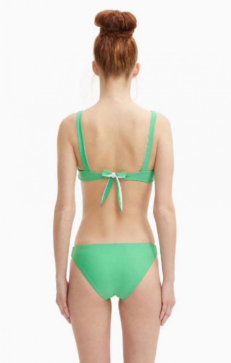 Ropa de Baño Champion Reversible Script Logo Bikini Top Verde Claro | 8390-OYRNI