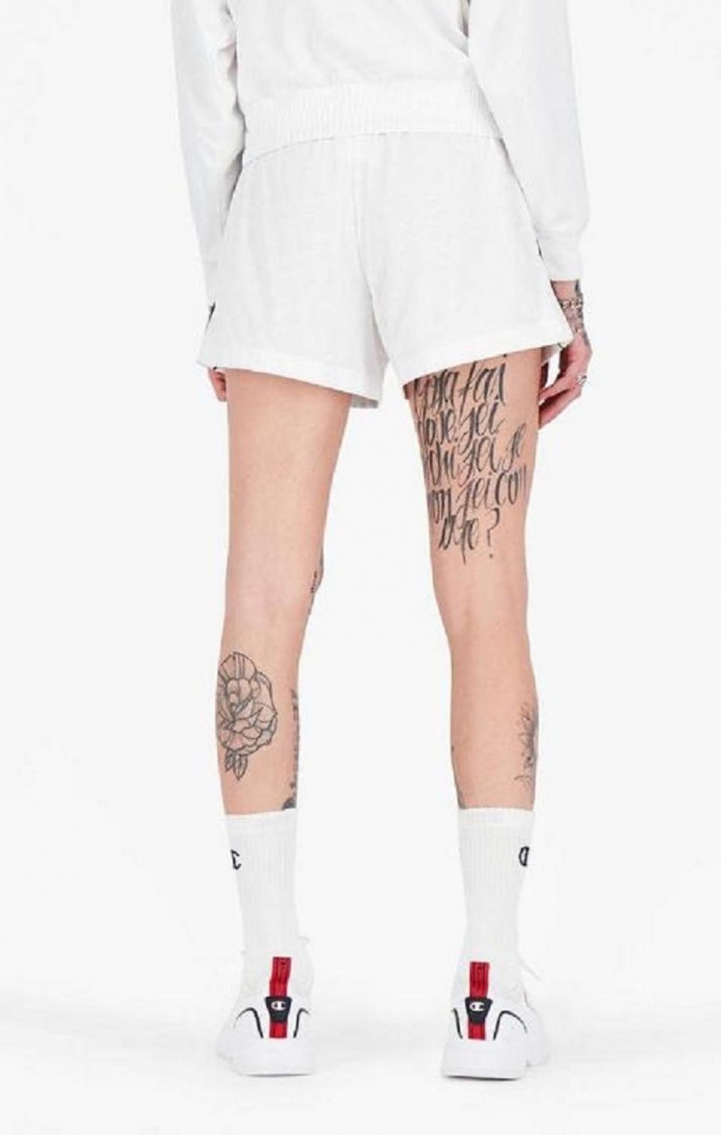 Short Champion All-over Script Logo Shorts Blancas | 5410-ODAKC