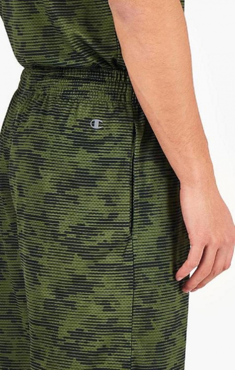 Short Champion Camo Quick Dry Entrenamiento Shorts Verde | 6905-TBHOY