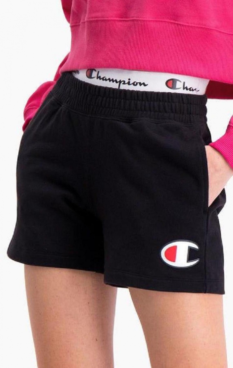 Short Champion Double Waistband Shorts Negras | 7365-ASXTB