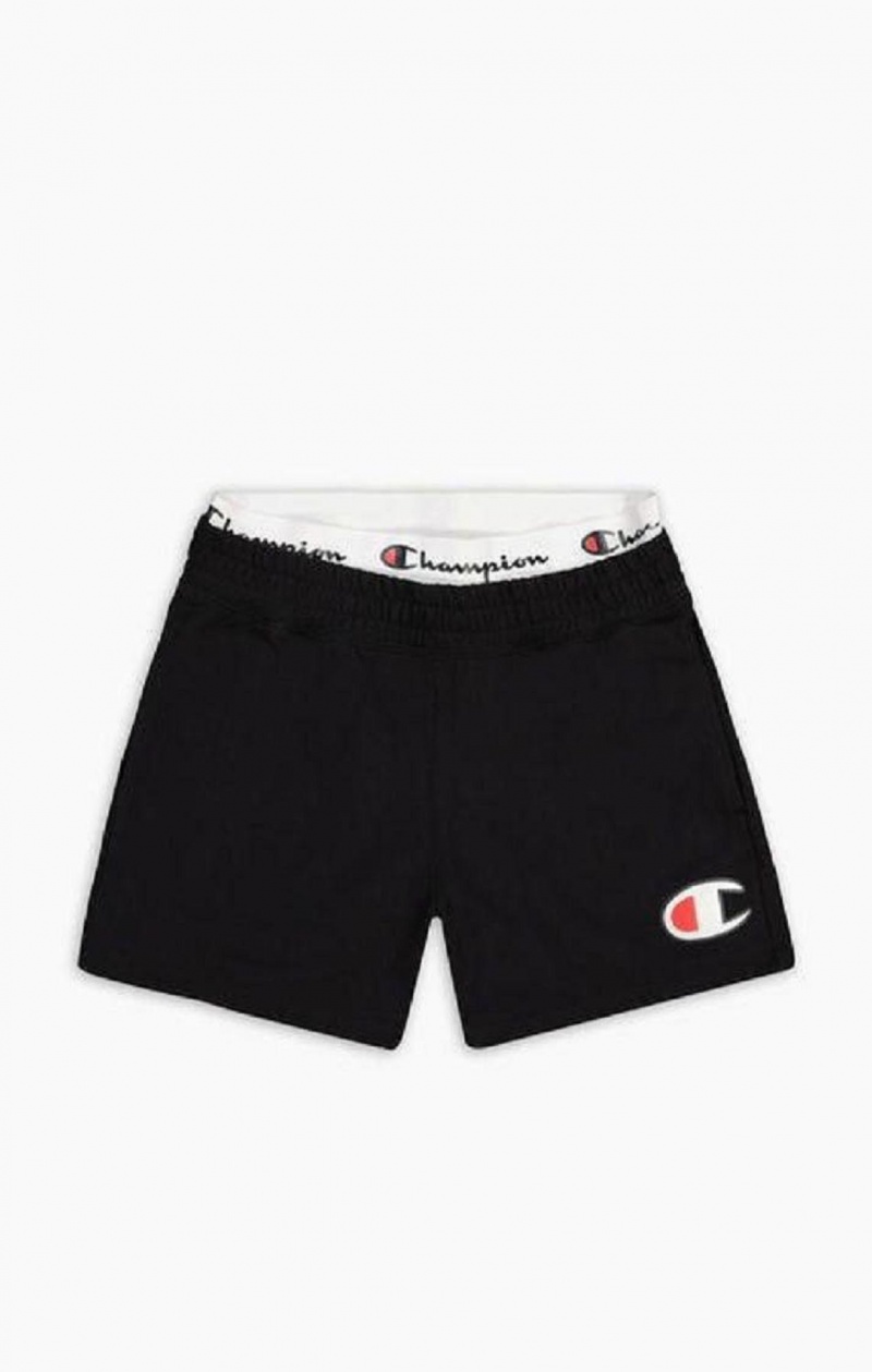 Short Champion Double Waistband Shorts Negras | 7365-ASXTB