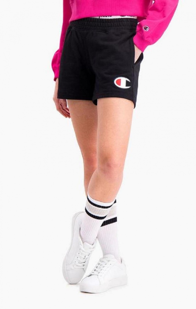 Short Champion Double Waistband Shorts Negras | 7365-ASXTB