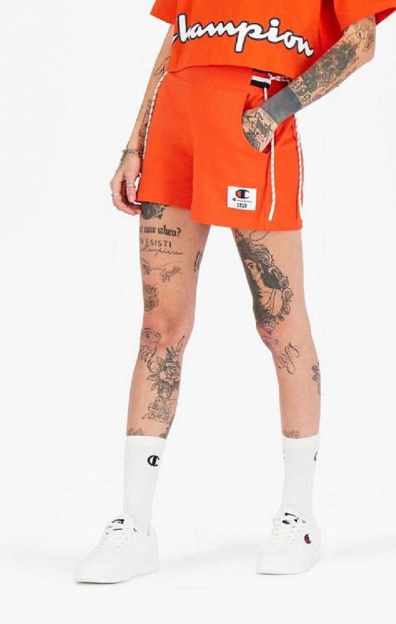 Short Champion Encaje Up Side Sweat Shorts Naranjas | 0258-GKNMI