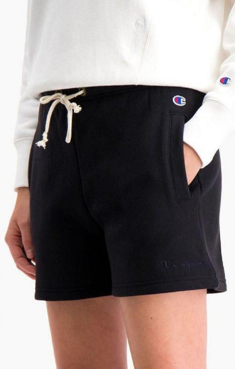 Short Champion Ligeros Reverse Weave Shorts Negras | 1374-WSBNR