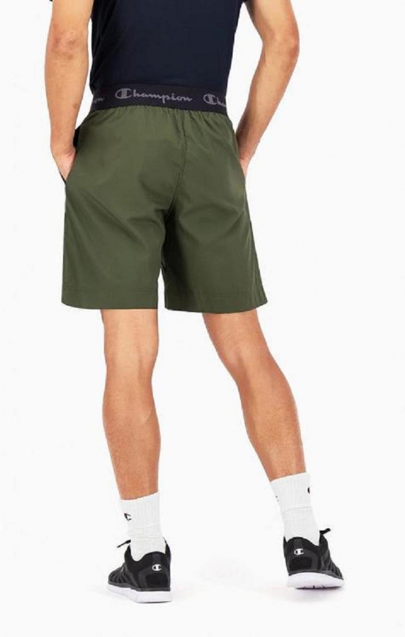 Short Champion Logo Tape Microfibre Performance Shorts Verde | 1328-GHIEO