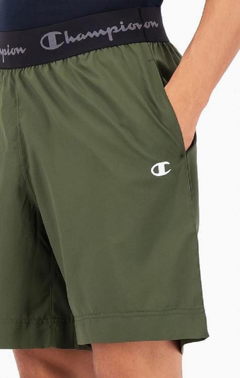 Short Champion Logo Tape Microfibre Performance Shorts Verde | 1328-GHIEO