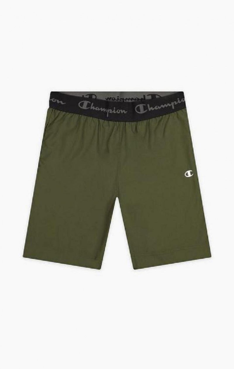 Short Champion Logo Tape Microfibre Performance Shorts Verde | 1328-GHIEO