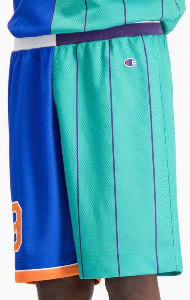 Short Champion NBMIX Patchwork 'Champion 19' Basketball Shorts Azules | 8210-LWABK