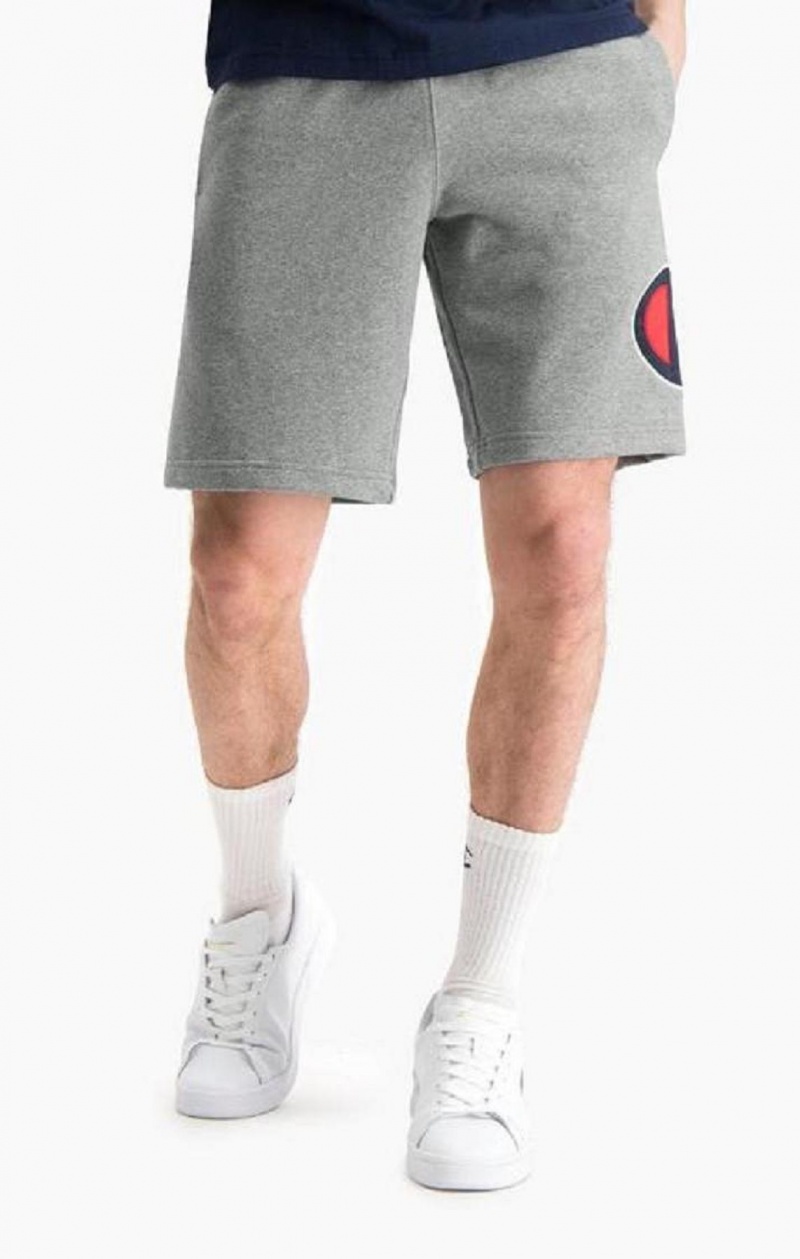 Short Champion Oversized Satin & Twill C Logo Shorts Gris Oscuro | 2165-SJOTG