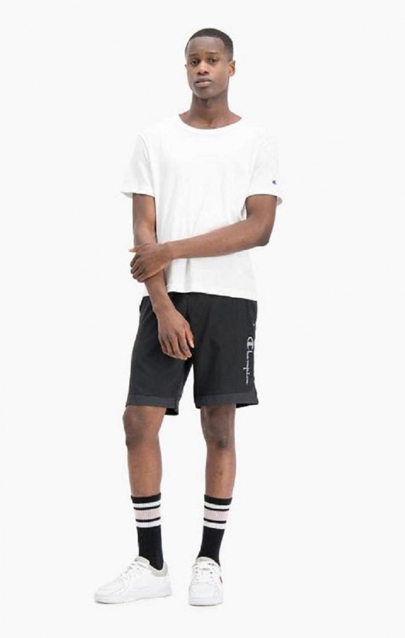 Short Champion Reflective Script Logo Shorts Negras | 9758-YIWFP