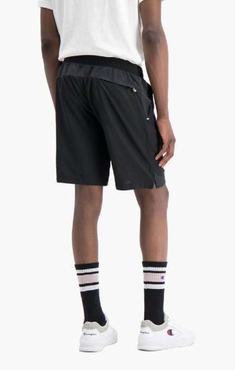 Short Champion Reflective Script Logo Shorts Negras | 9758-YIWFP