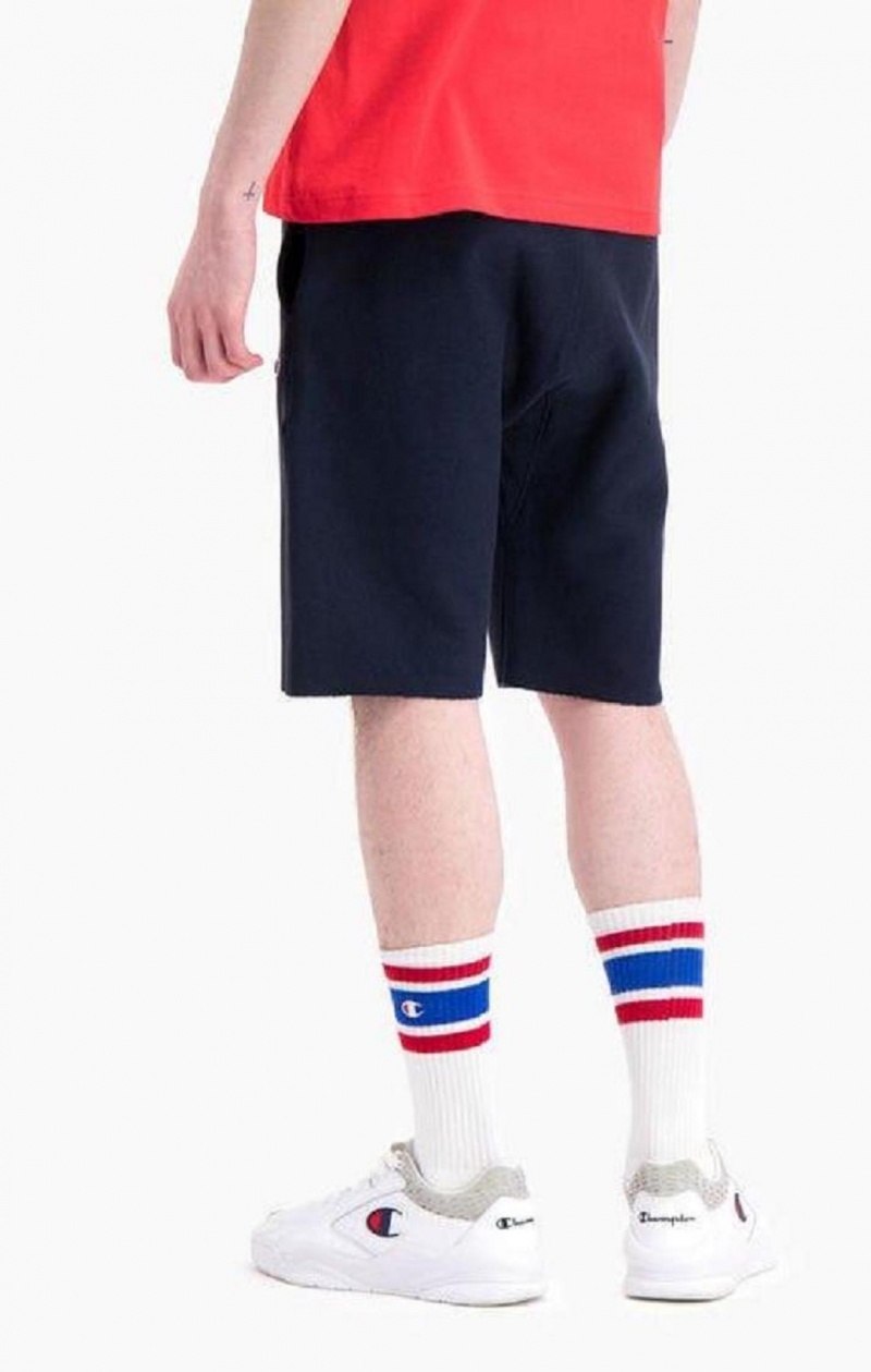 Short Champion Reverse Weave Long Shorts Azules Oscuro | 4581-KRWZB