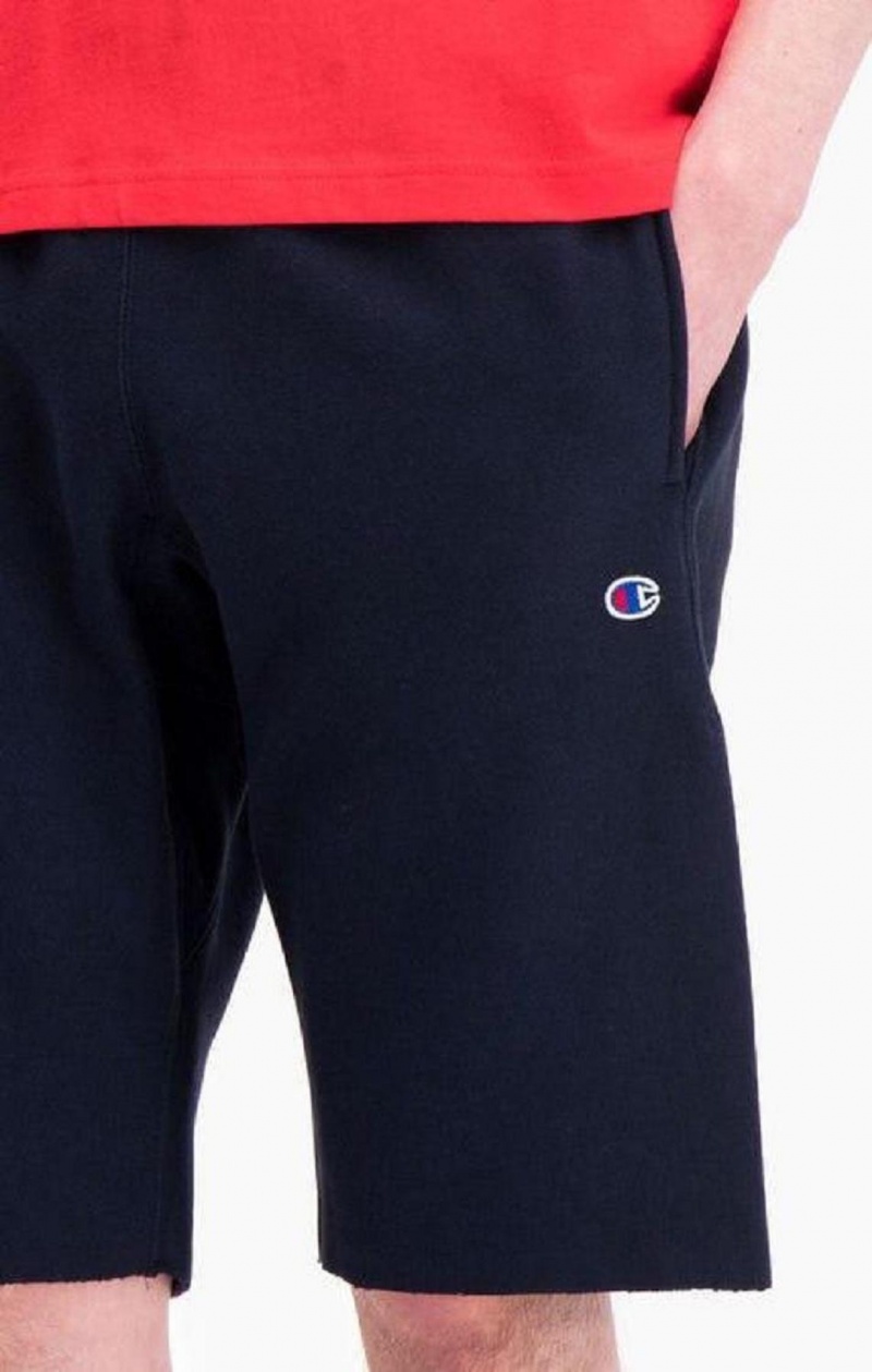 Short Champion Reverse Weave Long Shorts Azules Oscuro | 4581-KRWZB