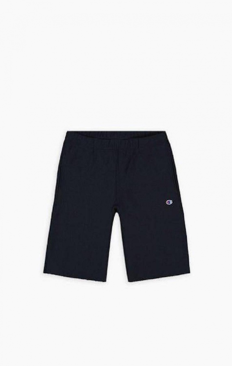 Short Champion Reverse Weave Long Shorts Azules Oscuro | 4581-KRWZB