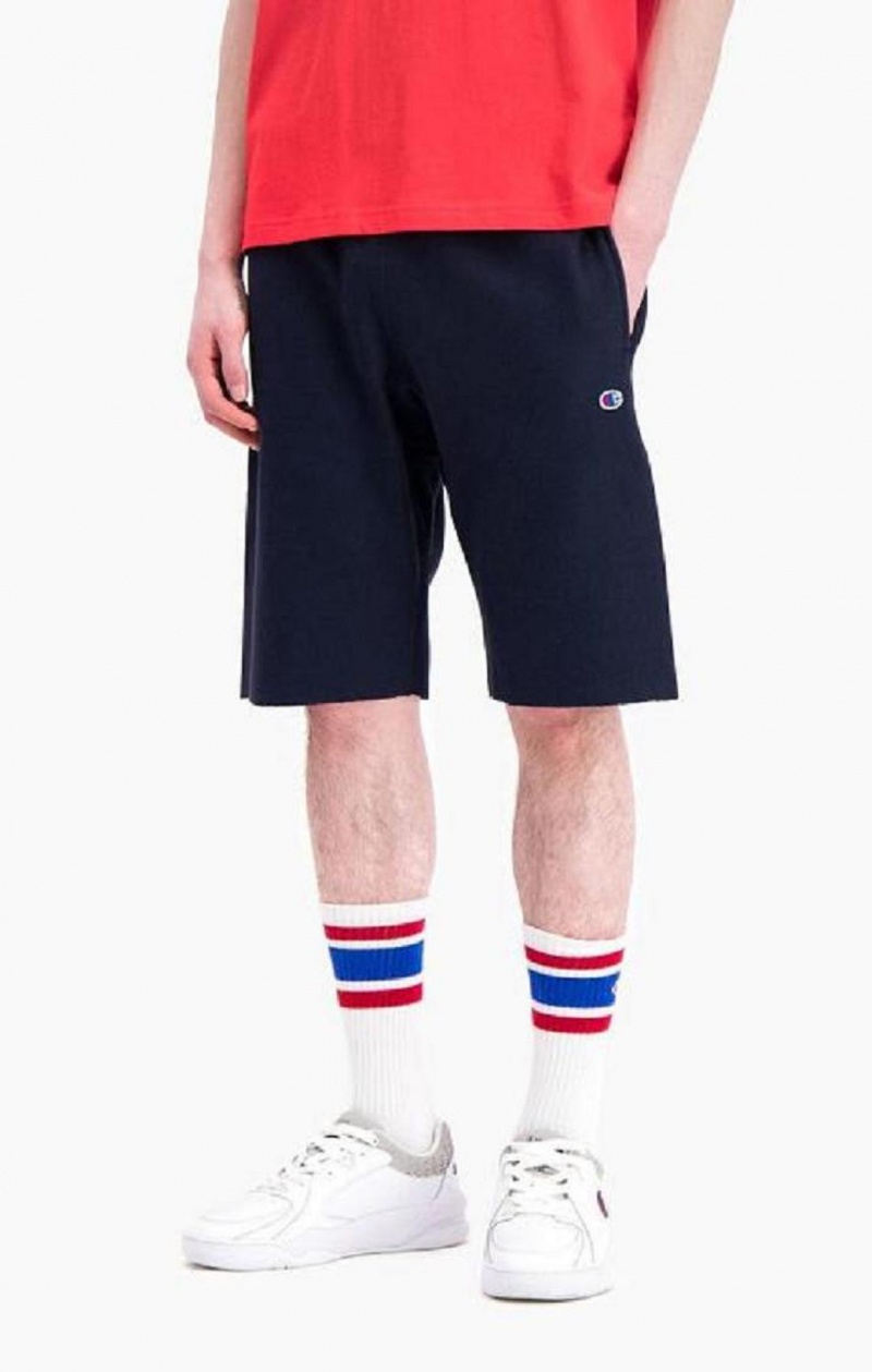 Short Champion Reverse Weave Long Shorts Azules Oscuro | 4581-KRWZB