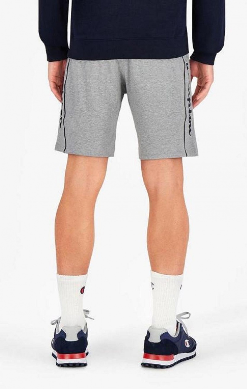 Short Champion Script Logo Algodon Shorts Gris Claro | 8293-KBXOG