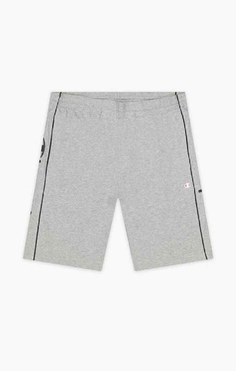 Short Champion Script Logo Algodon Shorts Gris Claro | 8293-KBXOG