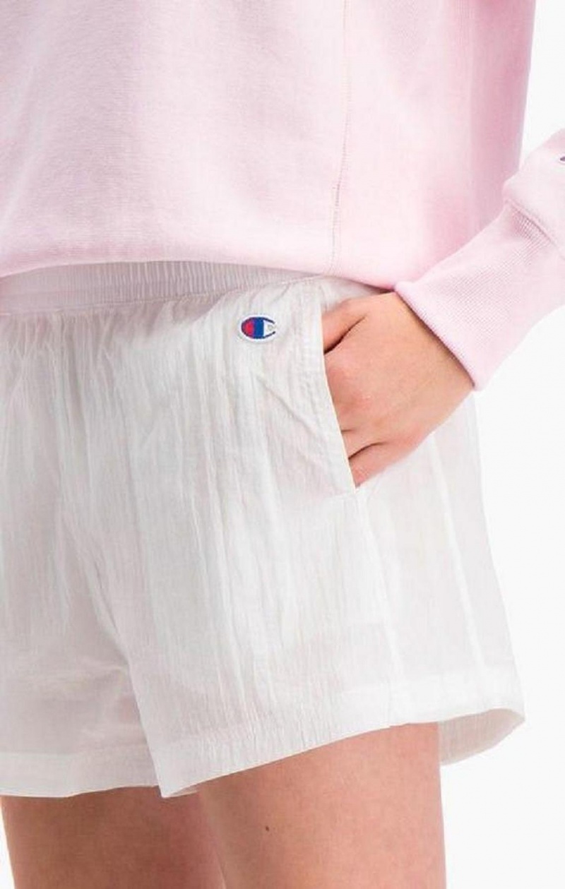 Short Champion Tape Detail Pista Shorts Blancas | 0615-IRVZJ