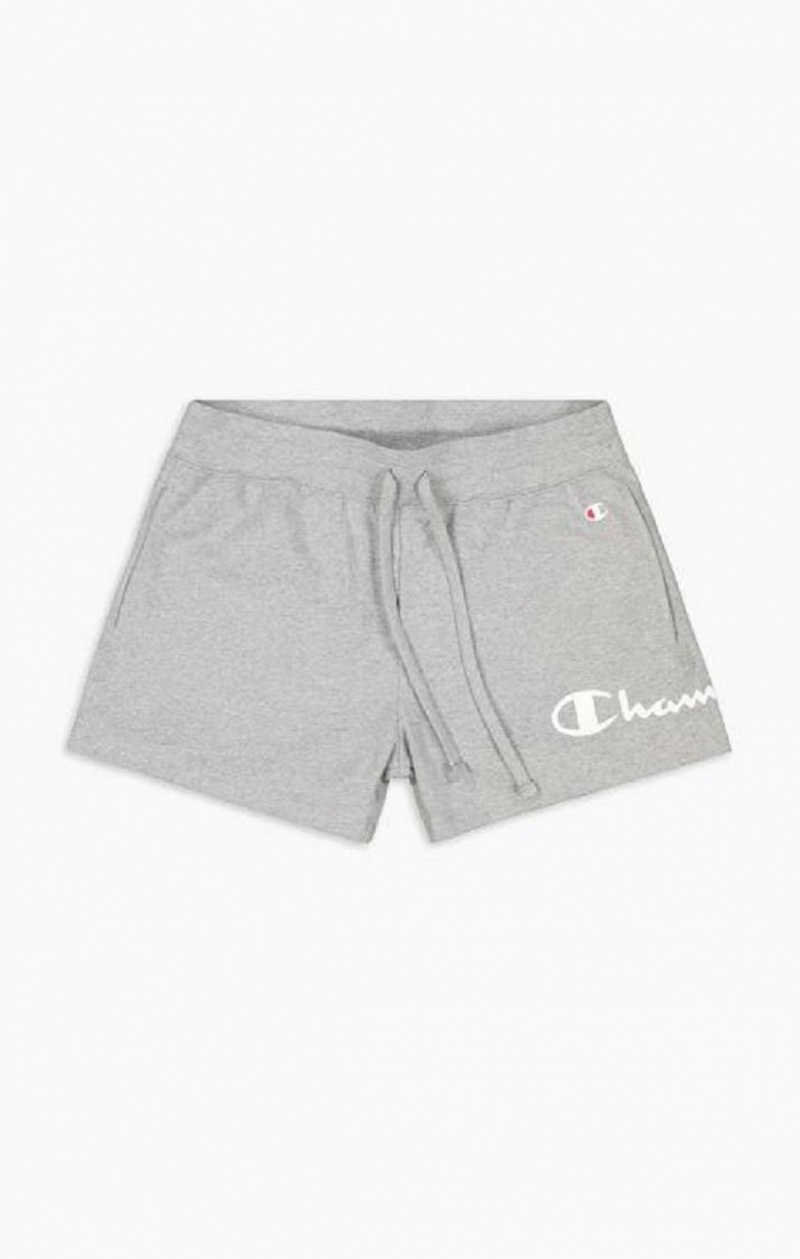 Short Champion Wraparound Script Logo Runner Shorts Gris Claro | 0896-YMKQF