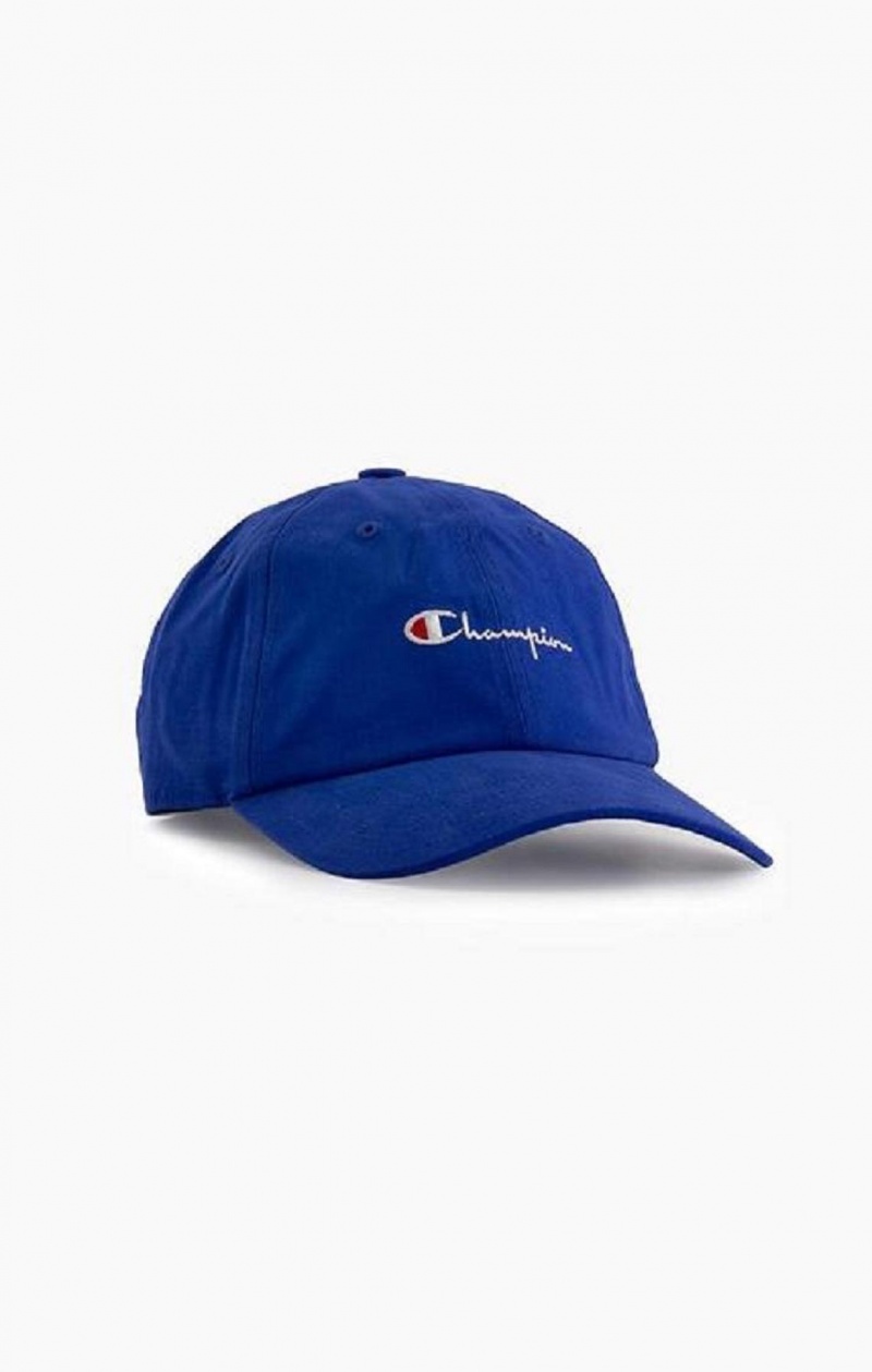 Sombreros Champion Classic Script Logo Baseball Cap Azules | 4678-ONRTU