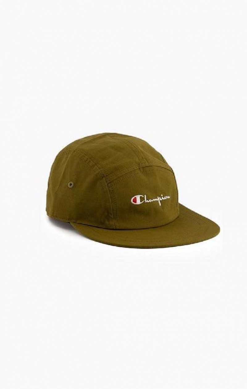 Sombreros Champion Classic Script Logo Baseball Cap Verde Oliva Verde | 1486-LHCQW