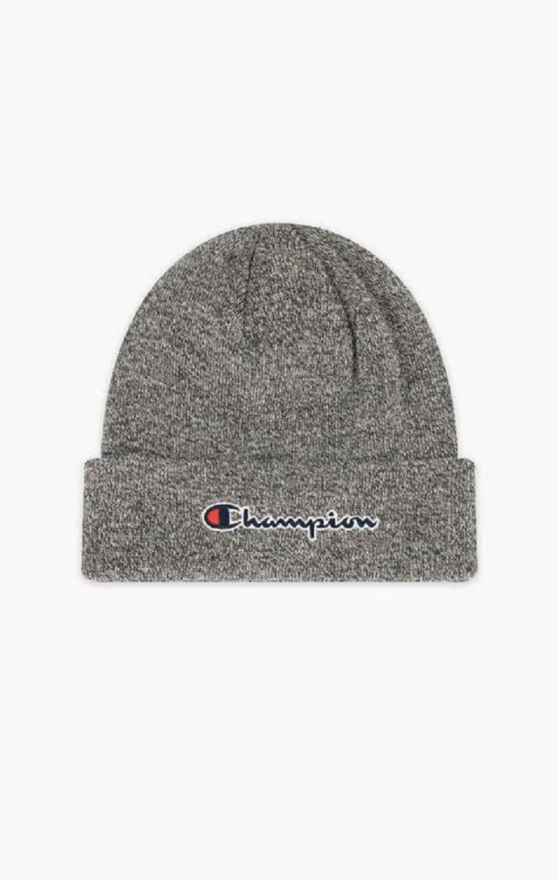 Sombreros Champion Embroidered Script Logo Beanie Hat Gris Oscuro | 2640-YZQFE