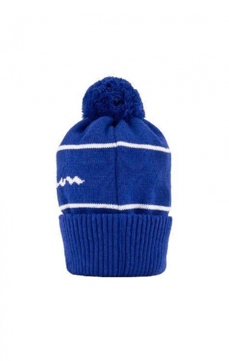 Sombreros Champion Script Logo Stripe Bobble Beanie Hat Azules | 0185-TLPKD