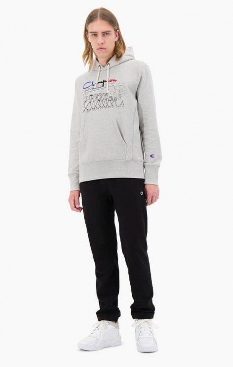 Sudadera con Capucha Champion Archive Centenary Print Reverse Weave Hoodie Gris Claro | 7830-GRKTW