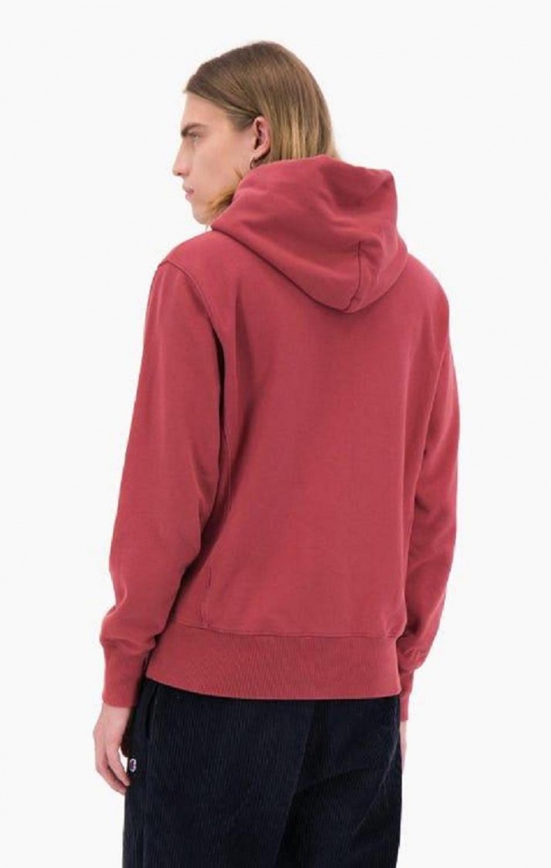 Sudadera con Capucha Champion Embossed Script Logo Reverse Weave Hoodie Rojas | 6249-KTZLA