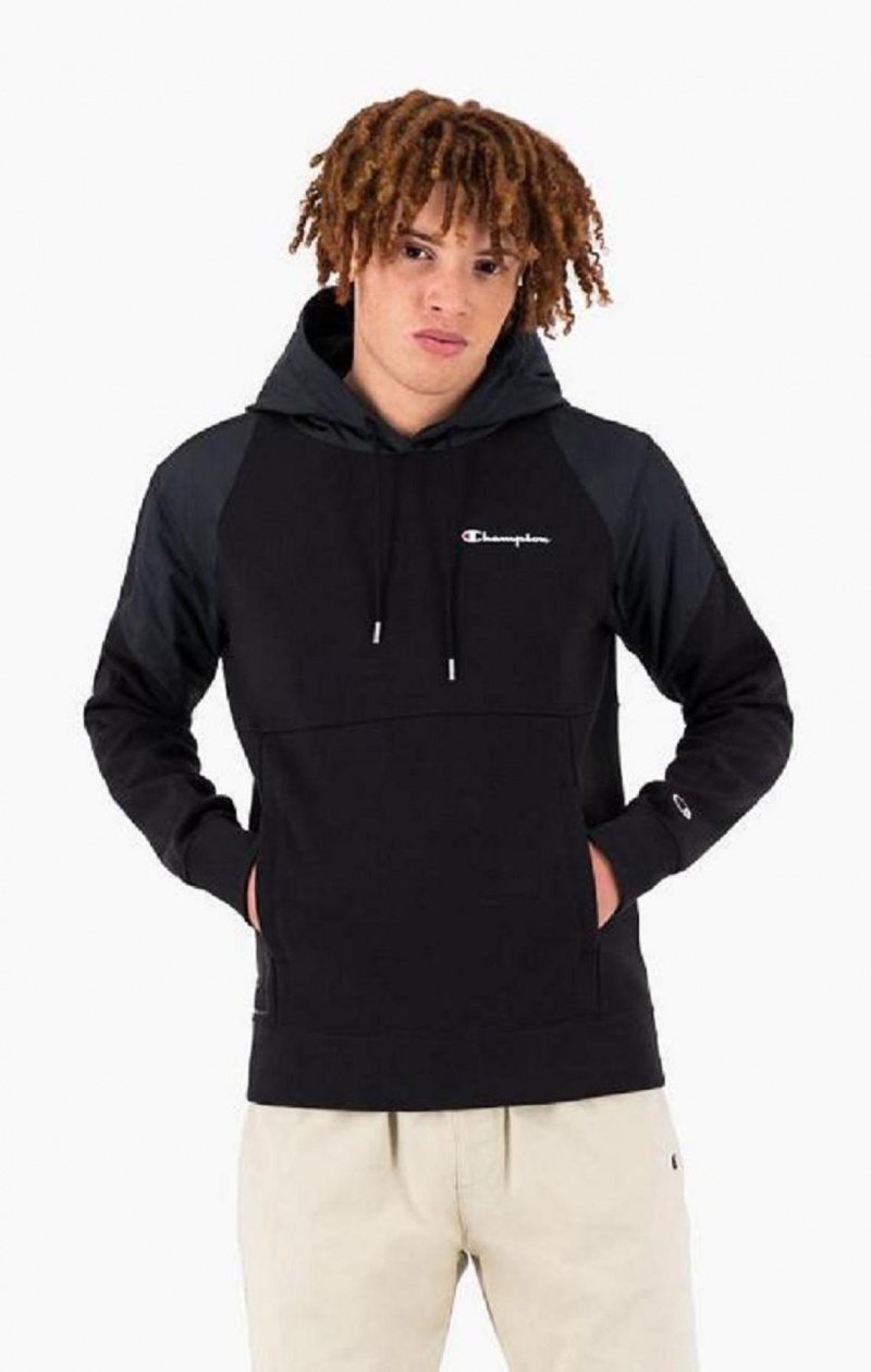 Sudadera con Capucha Champion Estampadas Logo Print Acolchado Insert Hoodie Negras | 9780-QJXIL