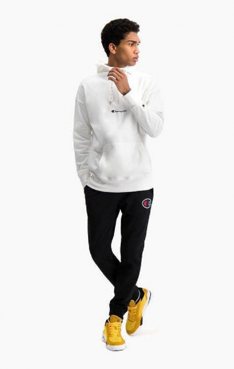 Sudadera con Capucha Champion Half Zip-Up Oversized Script Logo Hoodie Blancas | 7658-AGIDQ