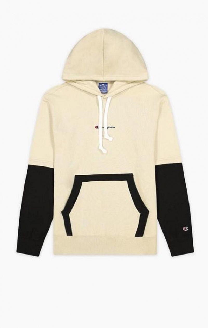 Sudadera con Capucha Champion Layered Small Script Logo Fleece Hoodie Marrones | 5237-RGHSV