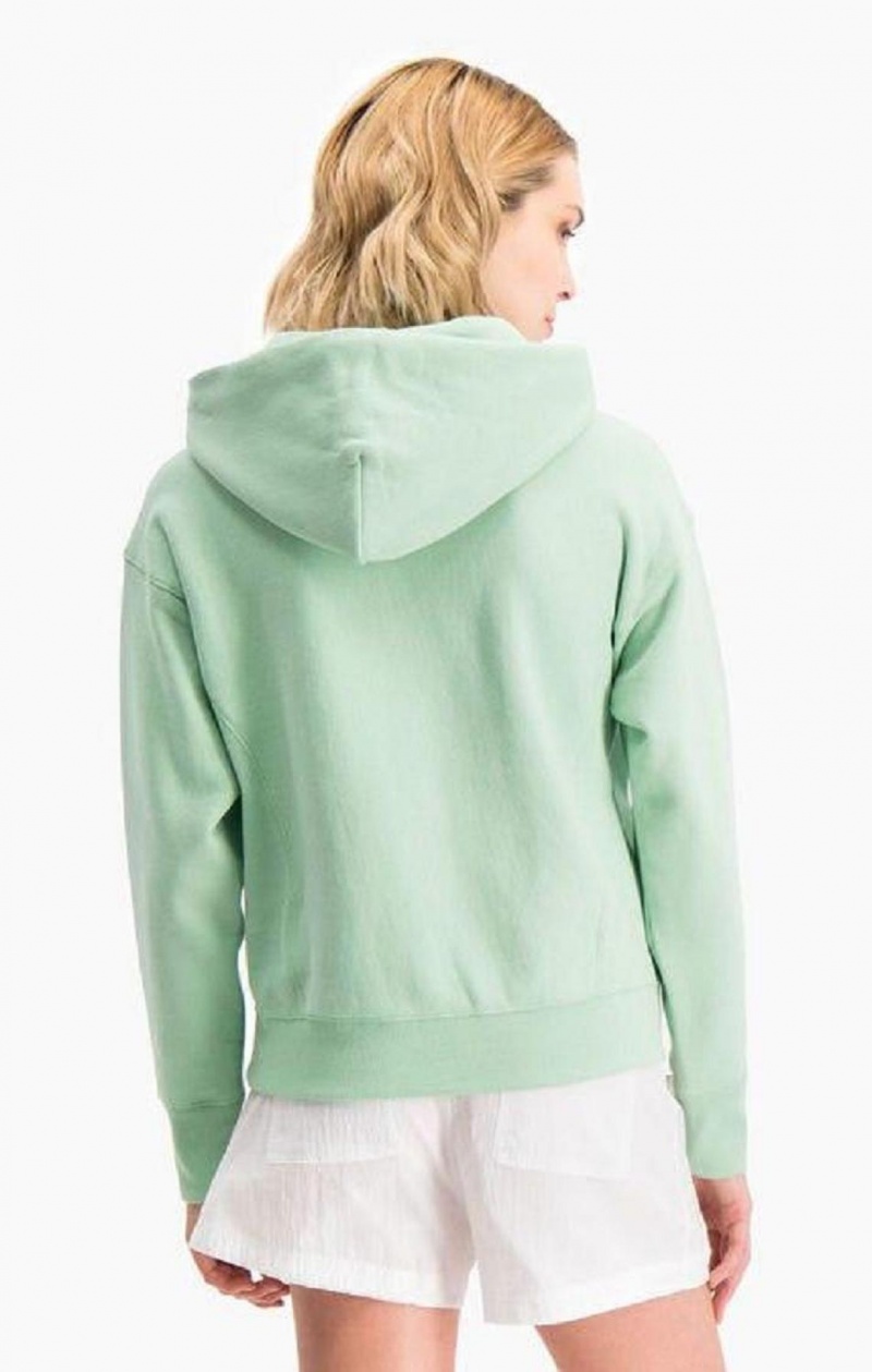 Sudadera con Capucha Champion Ligeros Reverse Weave Oversized Hoodie Verde Claro | 7543-SVIKZ