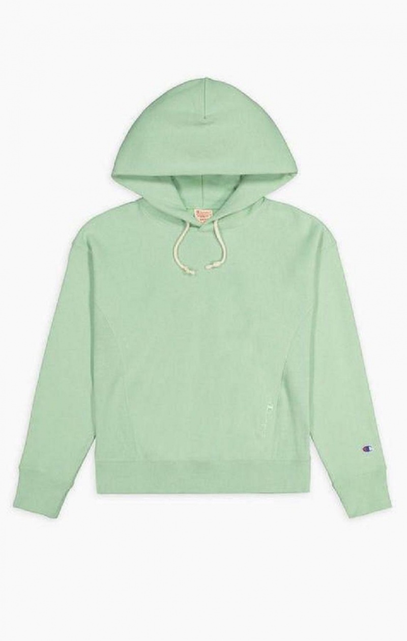 Sudadera con Capucha Champion Ligeros Reverse Weave Oversized Hoodie Verde Claro | 7543-SVIKZ