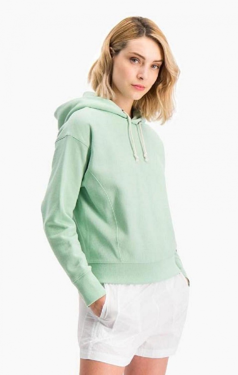 Sudadera con Capucha Champion Ligeros Reverse Weave Oversized Hoodie Verde Claro | 7543-SVIKZ