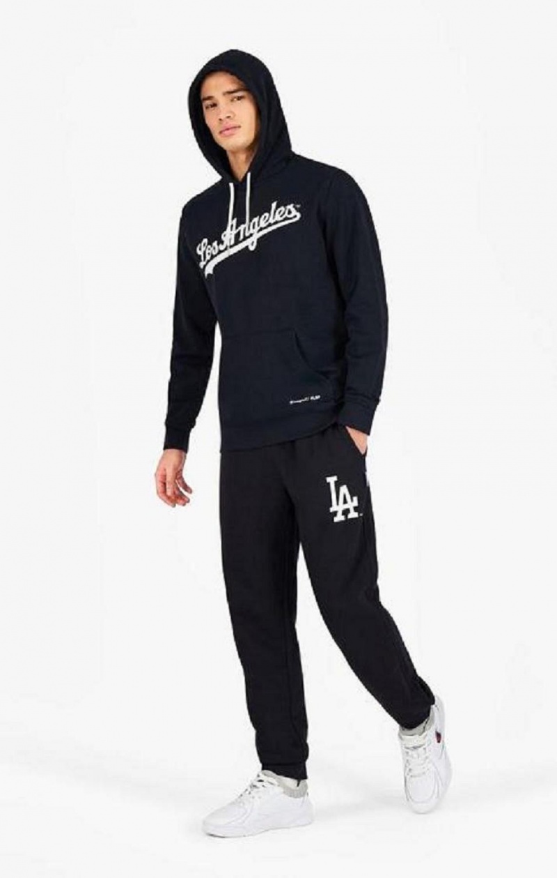 Sudadera con Capucha Champion Los Angeles MLB Hoodie Negras | 5801-BUJSX